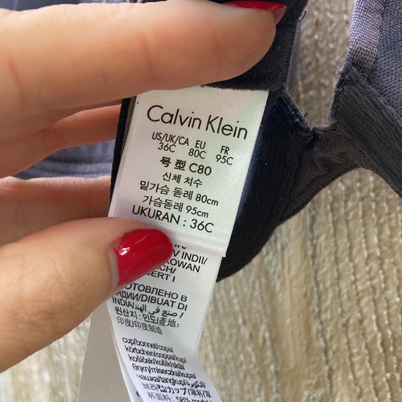 Calvin Klein Underwire Charcoal Gray Bra - Picture 4 of 4